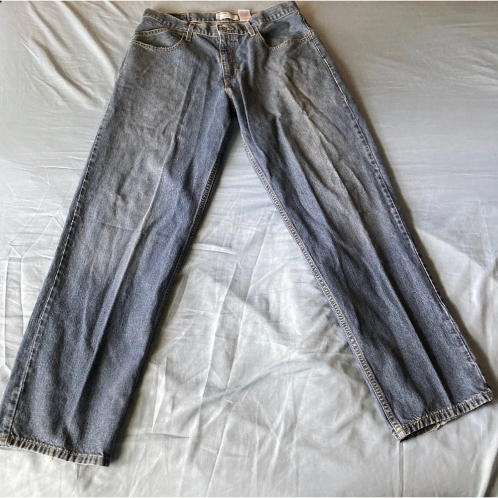 Levi’s SilverTab Jeans Mens 33x34 Wide Leg Baggy Y2K Skater Grunge Distressed